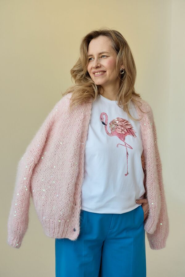 Футболка с фламинго