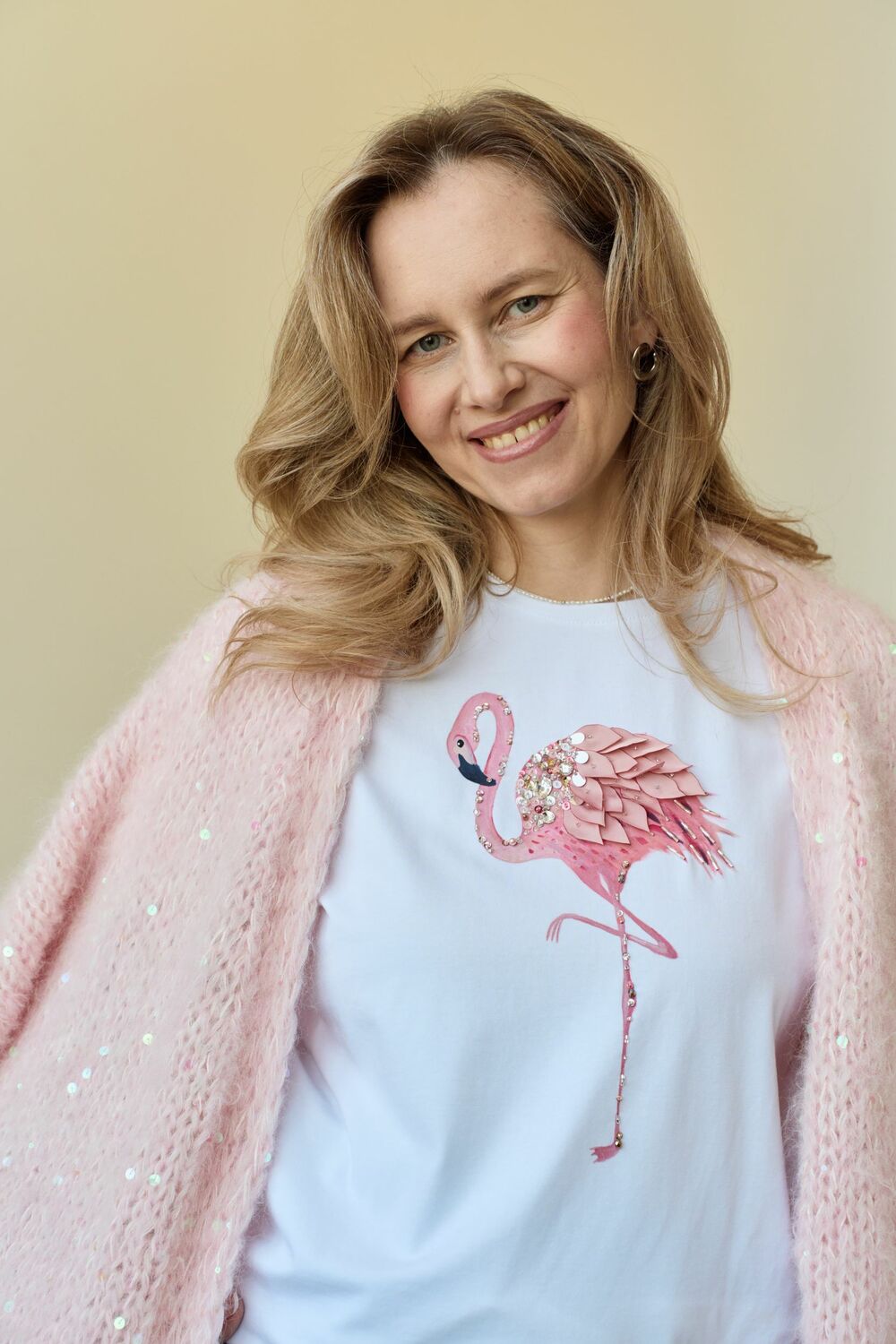 Футболка с фламинго