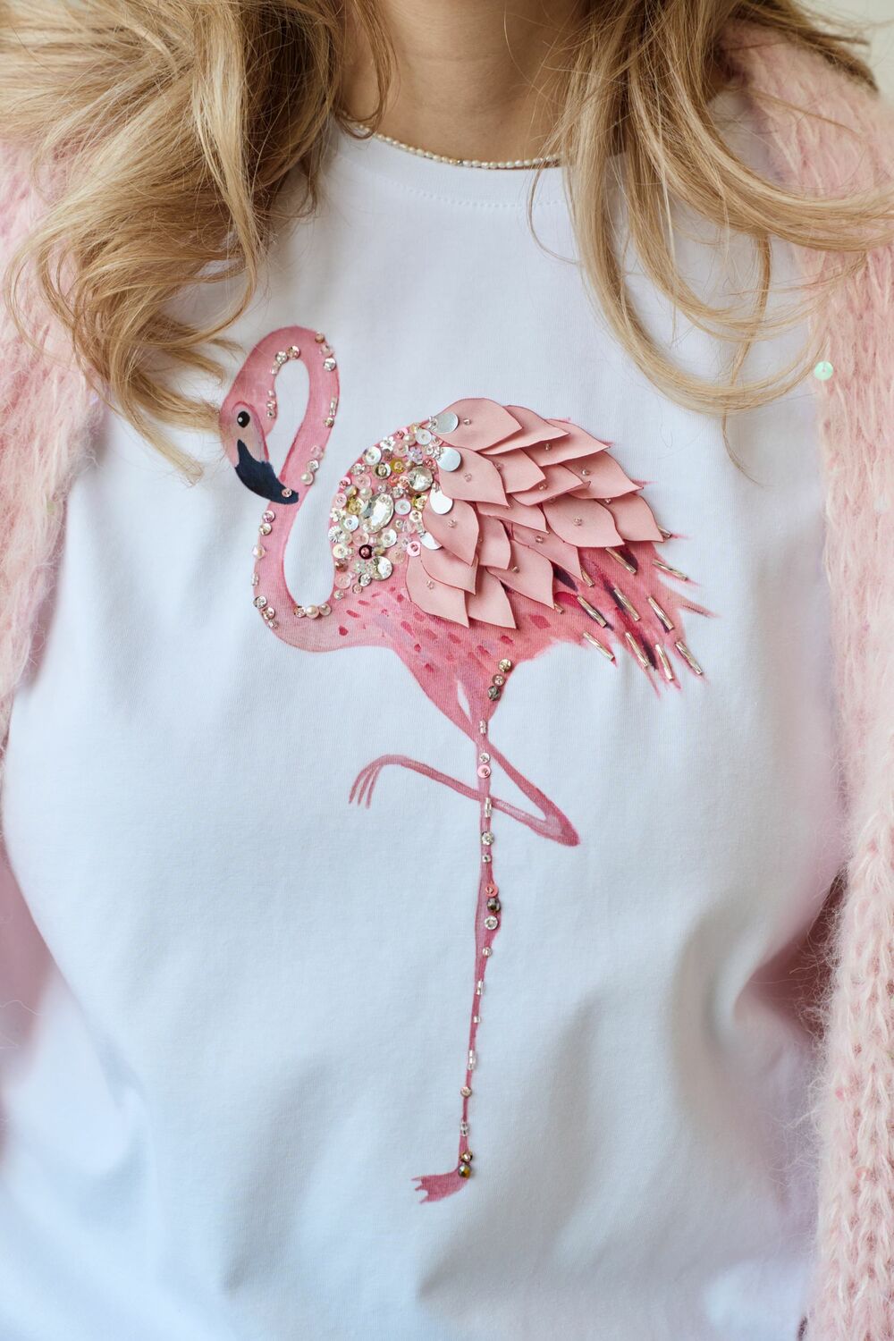 Футболка с фламинго