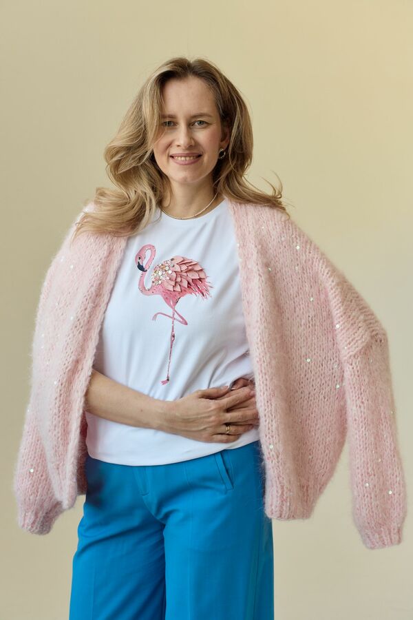 Футболка с фламинго