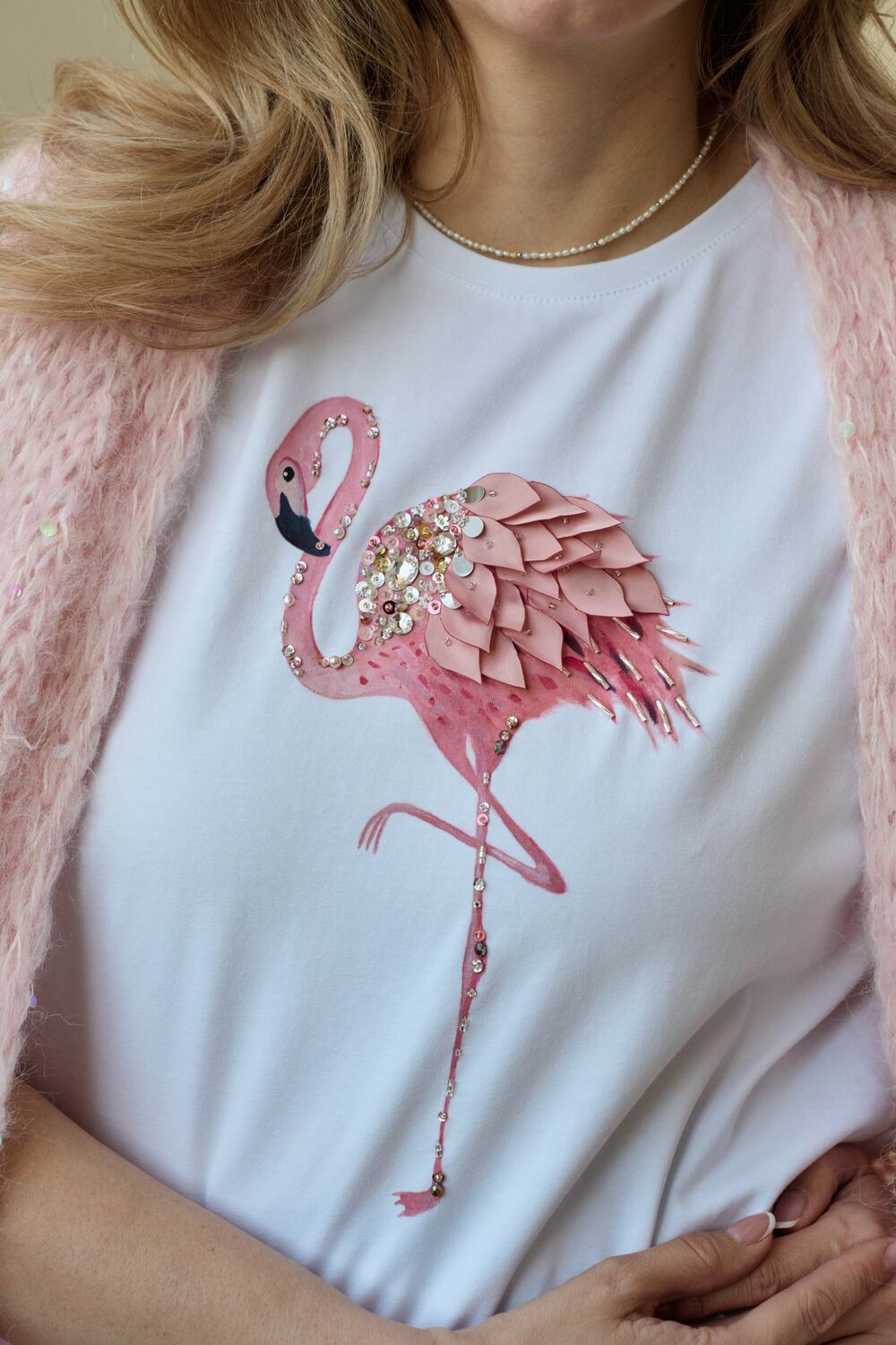 Футболка с фламинго