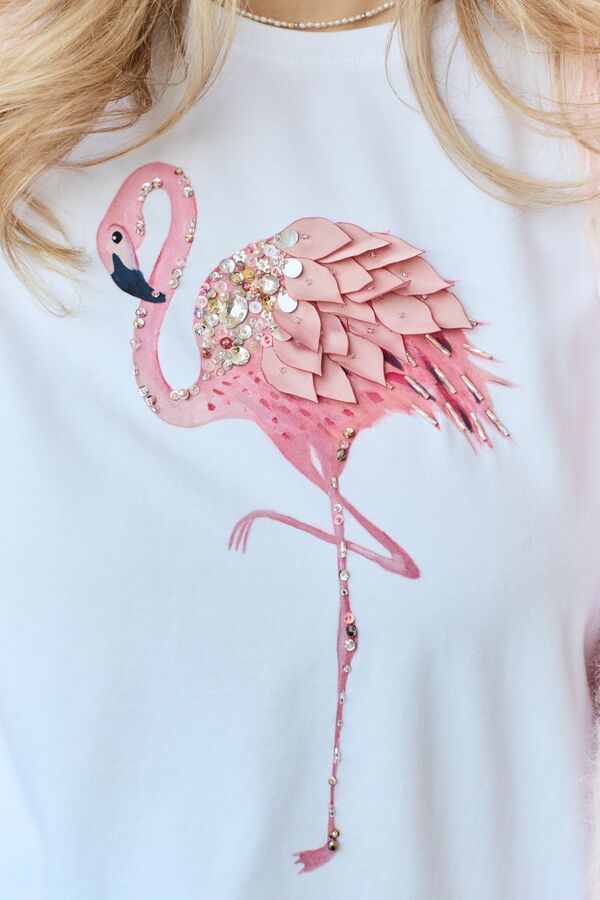 Футболка с фламинго