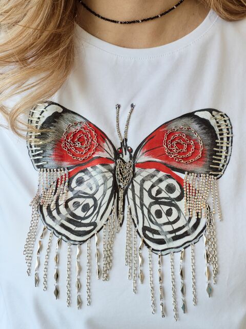 Футболка бабочка графика