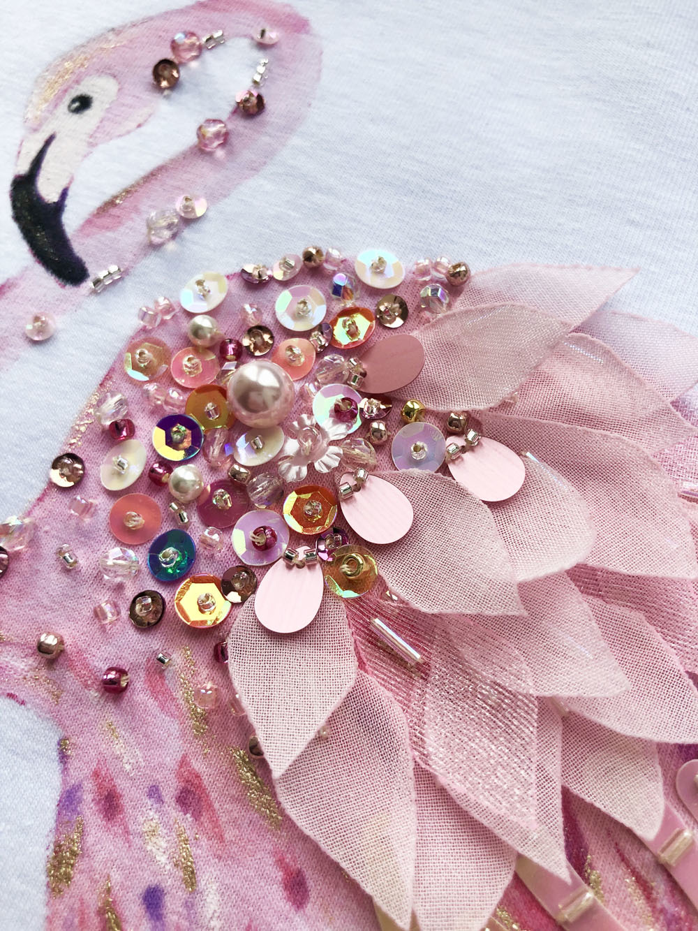 Футболка фламинго