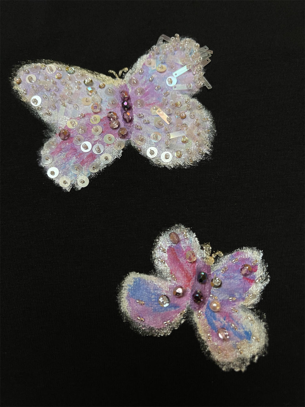 Футболка бабочки холодные оттенки