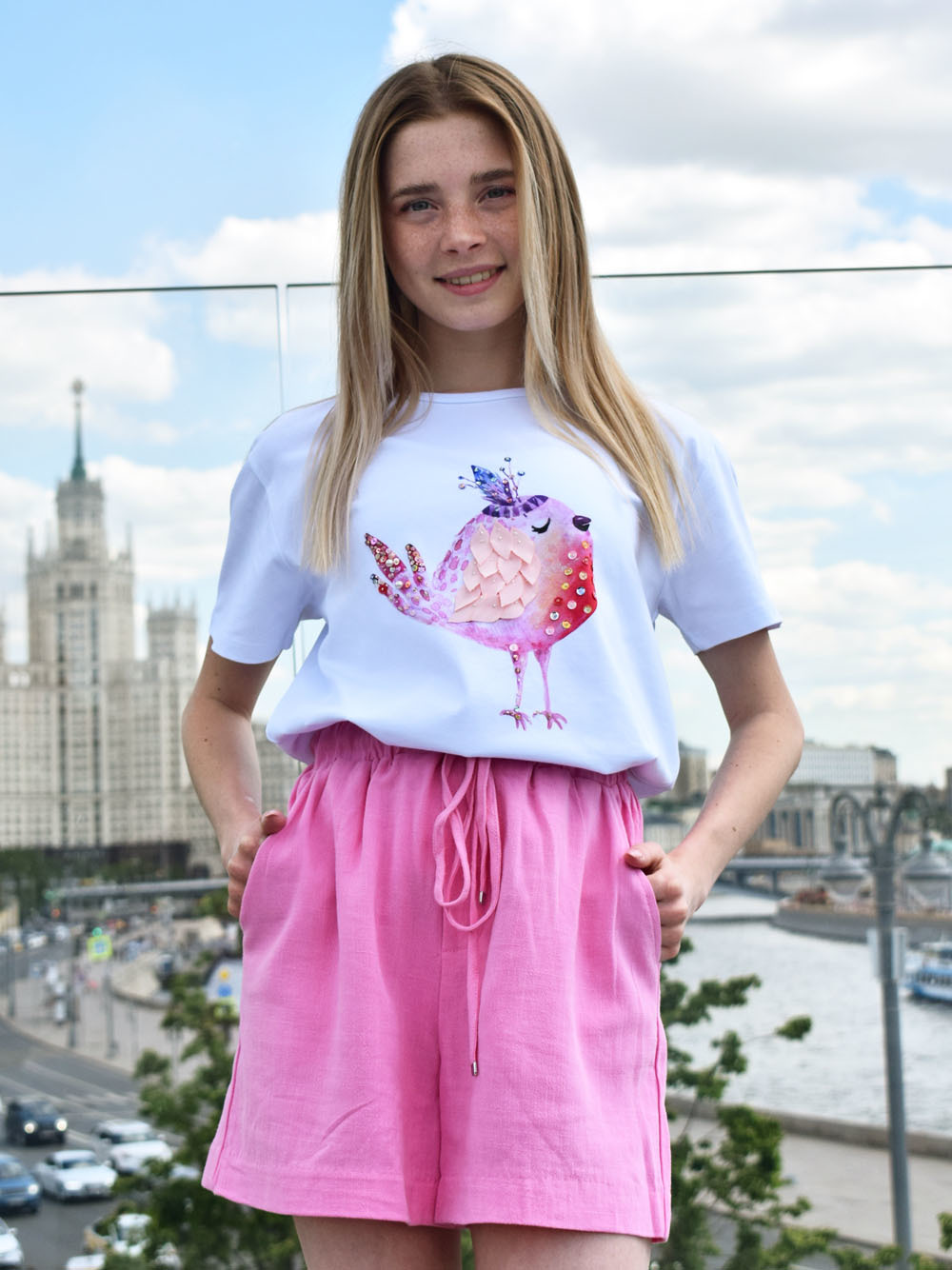 Футболка кокетка