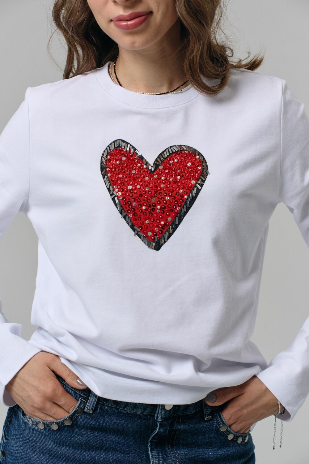 Лонгслив с сердцем