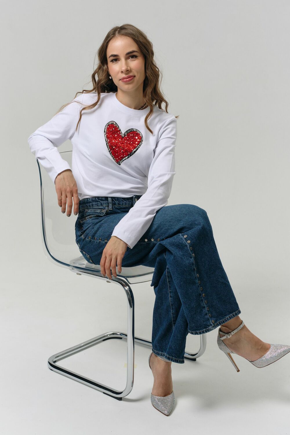 Лонгслив с сердцем