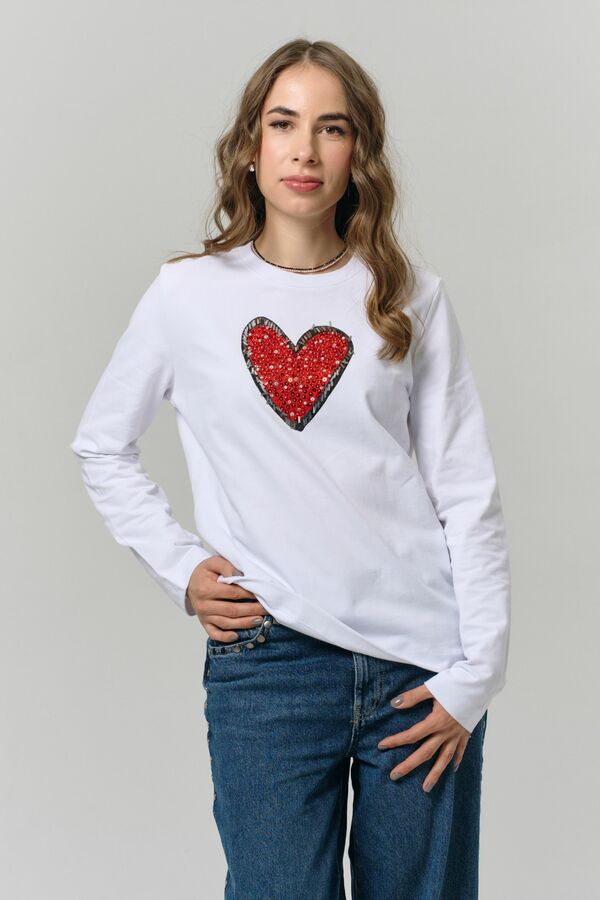 Лонгслив с сердцем