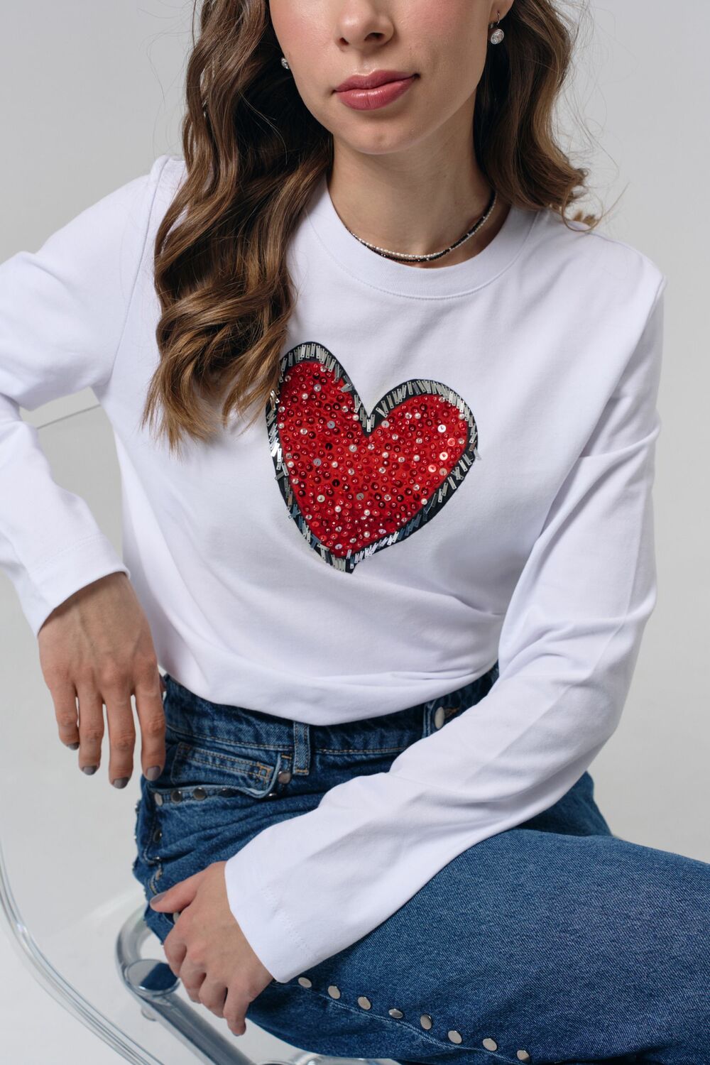 Лонгслив с сердцем