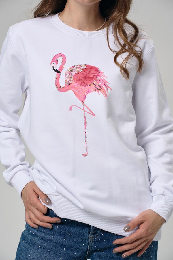Свитшот с фламинго