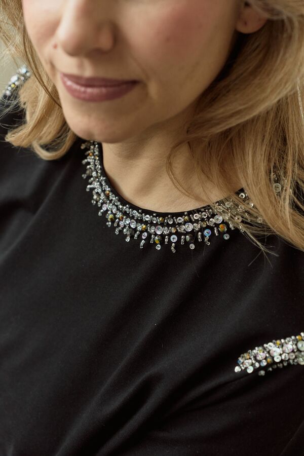 Футболка в стиле CHANEL черная