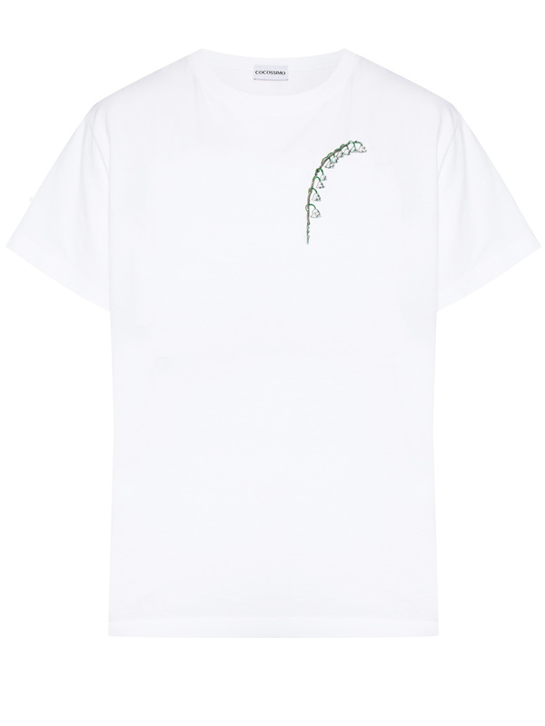 Футболка белая с ландышем