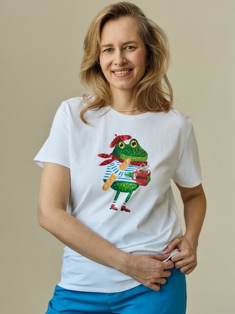 Футболка жабенок с багетом